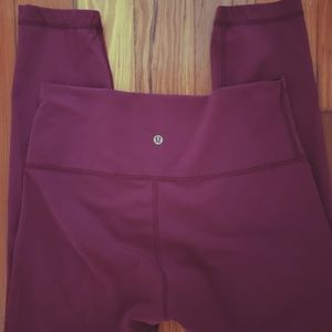 Plum Lululemon Wonder Under high-rise tight
